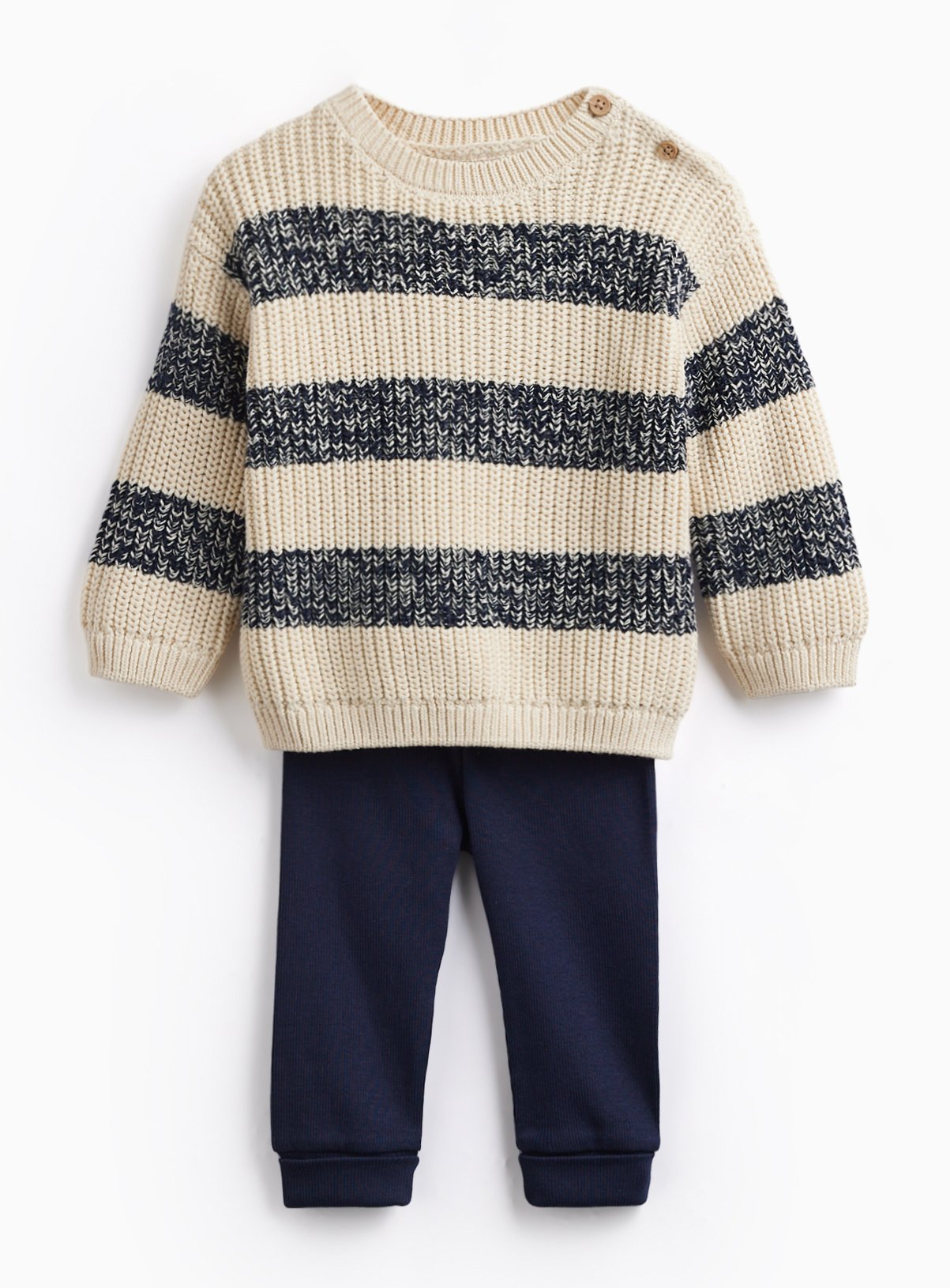 Preppy Stripe Knitted Jumper and Legging Set Up to 3 mths - Image 1 thumbnail